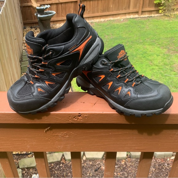 Men's Harley Davidson Composite Toe Eastfield WP Metal Free Work Shoe D93327 - Picture 5 of 16